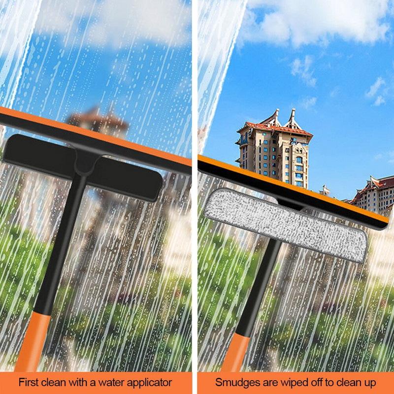 3 viename langų valymo šepetėlis, stiklo valytuvas vonios kambario veidrodžiui su reguliuojama rankena langų valiklis valytuvo valytuvas Namų valymo įrankiai