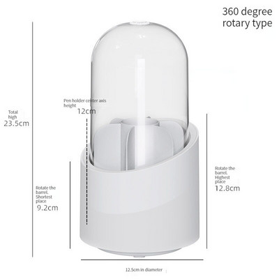 ECHOME Cosmetic Storage Organizers Ανθεκτικό στη σκόνη Περιστρεφόμενο κουτί μακιγιάζ φιλικό προς το περιβάλλον με καπάκι μολύβι μακιγιάζ φρυδιών με πινέλο κοσμηματοπωλείο