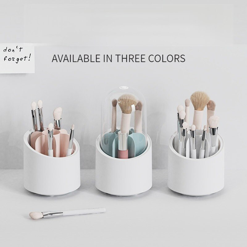 ECHOME Cosmetic Storage Organizers Ανθεκτικό στη σκόνη Περιστρεφόμενο κουτί μακιγιάζ φιλικό προς το περιβάλλον με καπάκι μολύβι μακιγιάζ φρυδιών με πινέλο κοσμηματοπωλείο