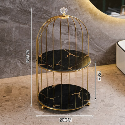 Polica za pohranu na stolu Iron Art Deluxe Gold Organizator za šminku Ruž za usne Parfem Kozmetički proizvodi za njegu kože Stalak za pohranu u kupaonici