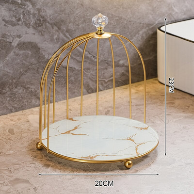 Polica za pohranu na stolu Iron Art Deluxe Gold Organizator za šminku Ruž za usne Parfem Kozmetički proizvodi za njegu kože Stalak za pohranu u kupaonici