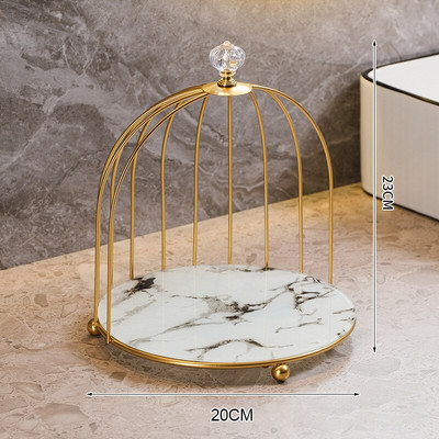 Polica za pohranu na stolu Iron Art Deluxe Gold Organizator za šminku Ruž za usne Parfem Kozmetički proizvodi za njegu kože Stalak za pohranu u kupaonici