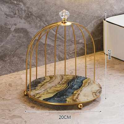 Polica za pohranu na stolu Iron Art Deluxe Gold Organizator za šminku Ruž za usne Parfem Kozmetički proizvodi za njegu kože Stalak za pohranu u kupaonici