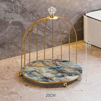 Polica za pohranu na stolu Iron Art Deluxe Gold Organizator za šminku Ruž za usne Parfem Kozmetički proizvodi za njegu kože Stalak za pohranu u kupaonici