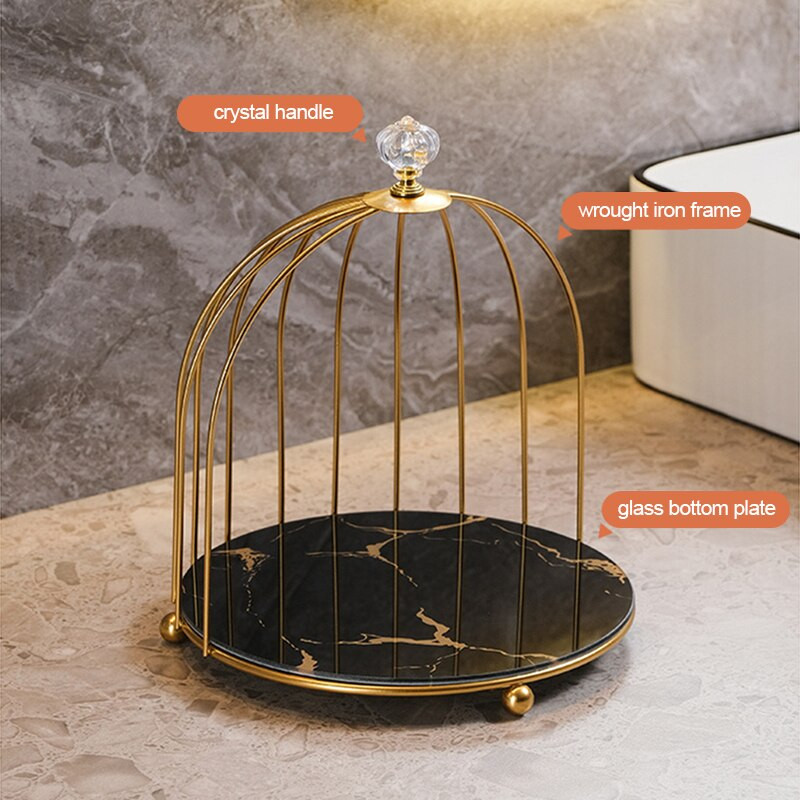 Stalinio kompiuterio laikymo lentyna Iron Art Deluxe Gold Makiažo organizatorius Lūpų dažai Kvepalai Kosmetikos Odos priežiūros gaminiai Vonios kambario laikymo lentyna