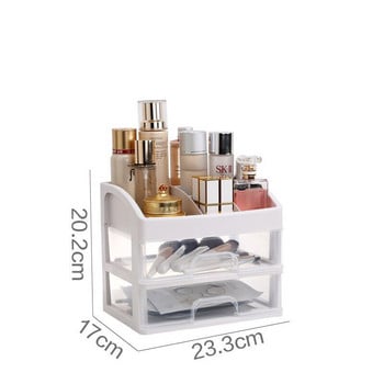 Makeup Organizer Καλλυντικά Κουτί αποθήκευσης Ράφι Συρτάρι Βούρτσα Κοσμήματα Δοχείο Κοσμήματα Διαφανές γραφείο Συρτάρι Μπάνιο