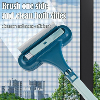 Mesh Screen Cleaner 2in1 Window Cleaning Brush Plastic Wet Dry Extendable Glass Brushes with Mini Window Gap Washing Tools