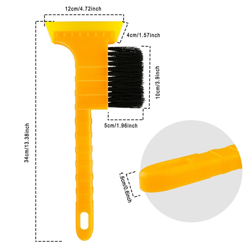 Eemaldatav 2-ühes lumelabidas auto tuuleklaas Talvine lumepühkimine pikendatav käepide Auto kere jääkaabitsa puhastusharja tööriistad