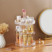 Rotație de 360 de grade Organizator de machiaj parfum Cutie de depozitare cosmetice Ruj Lac de unghii Suport perie Organizator detașabil de vanitate