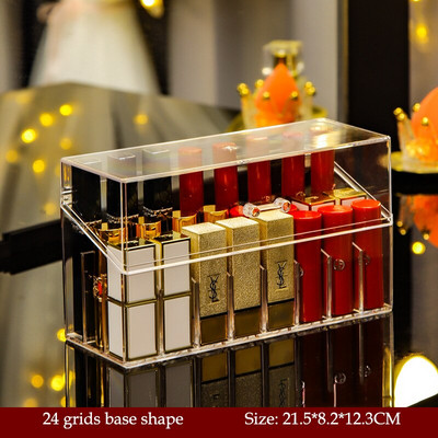 Turn de ruj rotativ cu 36 zăbrele, suport rotit din plastic la 360 de grade, organizator de lac de unghii, carcasă de depozitare pentru ruj, afișaj pentru cosmetice