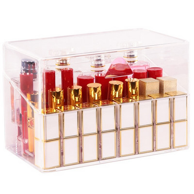 Turn de ruj rotativ cu 36 zăbrele, suport rotit din plastic la 360 de grade, organizator de lac de unghii, carcasă de depozitare pentru ruj, afișaj pentru cosmetice