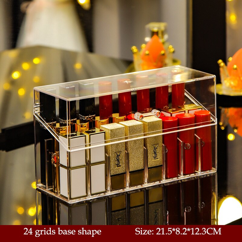 Turn de ruj rotativ cu 36 zăbrele, suport rotit din plastic la 360 de grade, organizator de lac de unghii, carcasă de depozitare pentru ruj, afișaj pentru cosmetice