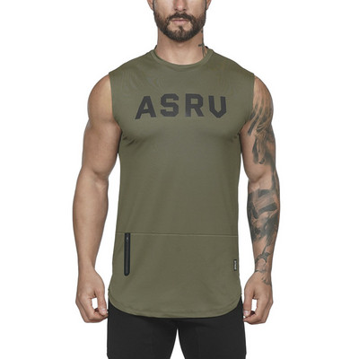 Ανδρικό φανελάκι - με οβάλ λαιμόκοψη και επιγραφή