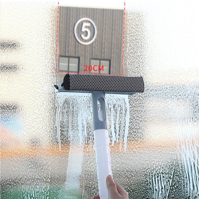 Četka za čišćenje prozora Dvonamjenski brisač staklenih pločica s dugom ručkom Prozor automobila Četka za čišćenje kupaonskog ogledala Alat za čišćenje doma