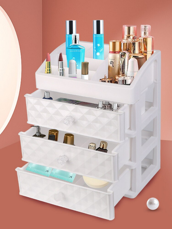 Συρτάρι Home Organizer Γυναίκα Beauty Skin Care Κοσμήματα Βερνίκι νυχιών Δοχείο επιφάνειας εργασίας Καλλυντική θήκη Μακιγιάζ Κουτί αποθήκευσης Ανθεκτικό