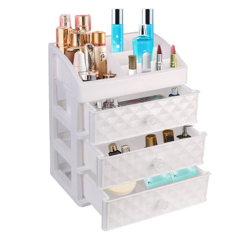 Συρτάρι Home Organizer Γυναίκα Beauty Skin Care Κοσμήματα Βερνίκι νυχιών Δοχείο επιφάνειας εργασίας Καλλυντική θήκη Μακιγιάζ Κουτί αποθήκευσης Ανθεκτικό