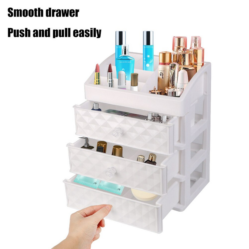 Συρτάρι Home Organizer Γυναίκα Beauty Skin Care Κοσμήματα Βερνίκι νυχιών Δοχείο επιφάνειας εργασίας Καλλυντική θήκη Μακιγιάζ Κουτί αποθήκευσης Ανθεκτικό