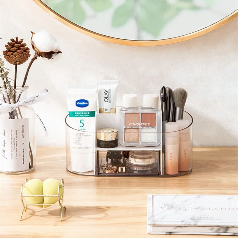 Kutija za pohranu šminke Akrilni kristal Kozmetički četkica za ruž za usne Držač za njegu kože Organizator za uredski stol u kupaonici Novi dolazak