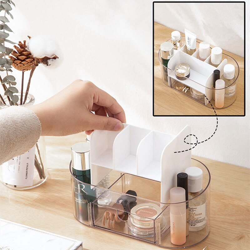Kutija za pohranu šminke Akrilni kristal Kozmetički četkica za ruž za usne Držač za njegu kože Organizator za uredski stol u kupaonici Novi dolazak