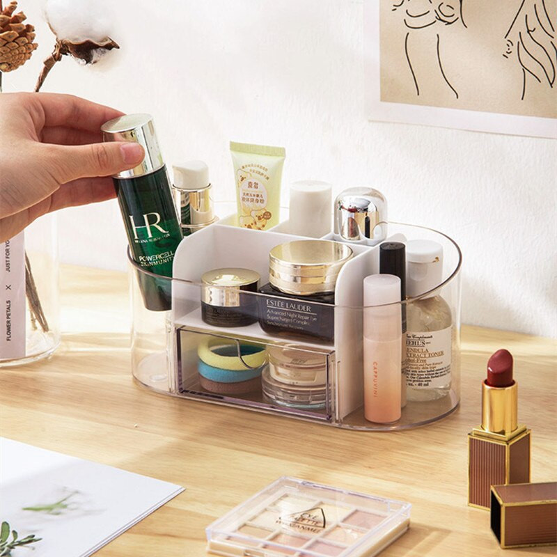 Kutija za pohranu šminke Akrilni kristal Kozmetički četkica za ruž za usne Držač za njegu kože Organizator za uredski stol u kupaonici Novi dolazak