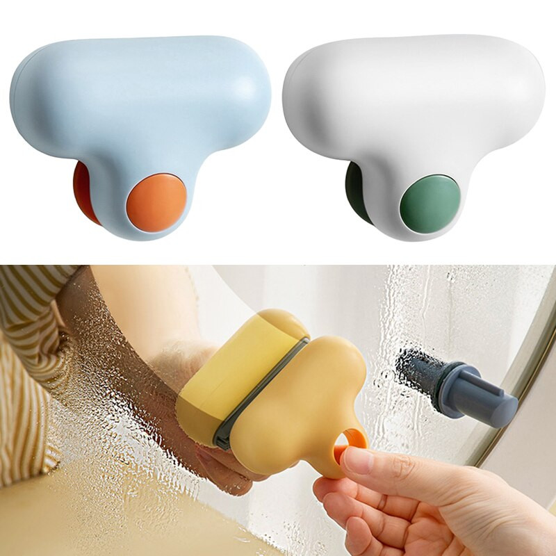 2-u-1 Čistač staklenih četkica za uklanjanje kamenca Mali stakleni ogledalo u obliku slova T Brisač Čišćenje kuhinje Kupaonica WC ručka Alat za čišćenje