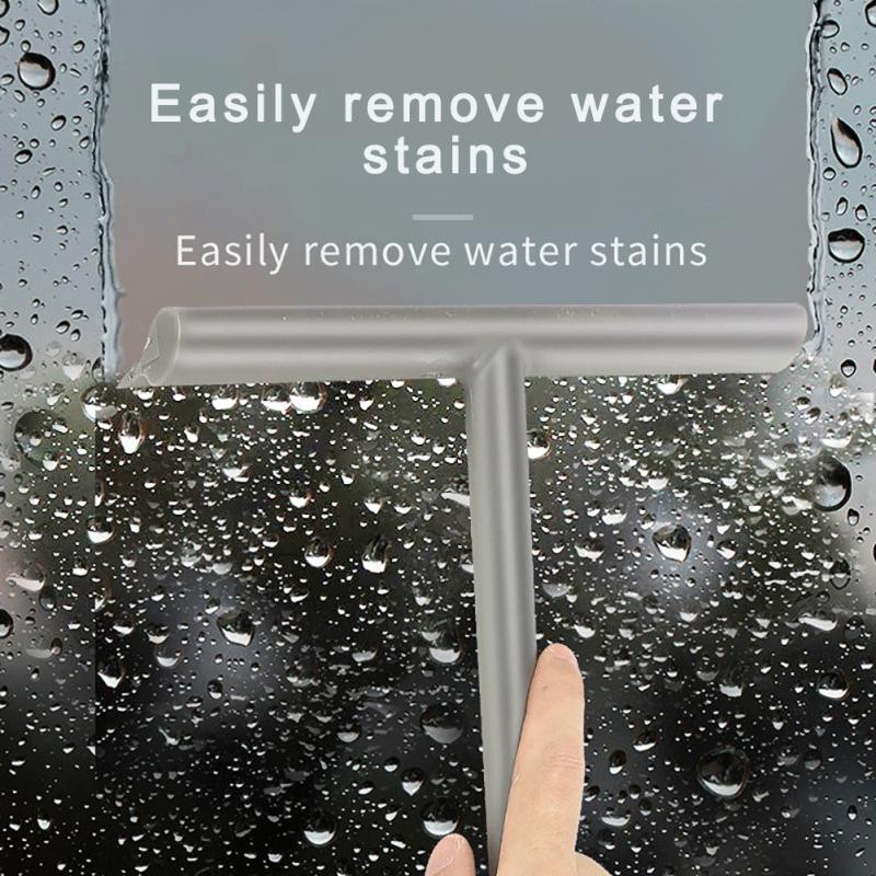 Curățare ștergător de pete de apă cu mâner lung Ventuță de sticlă Racletă de duș Stergator de oglinzi Stergator de geamuri de masina Stergator de geamuri de bucatarie Perie de ferestre