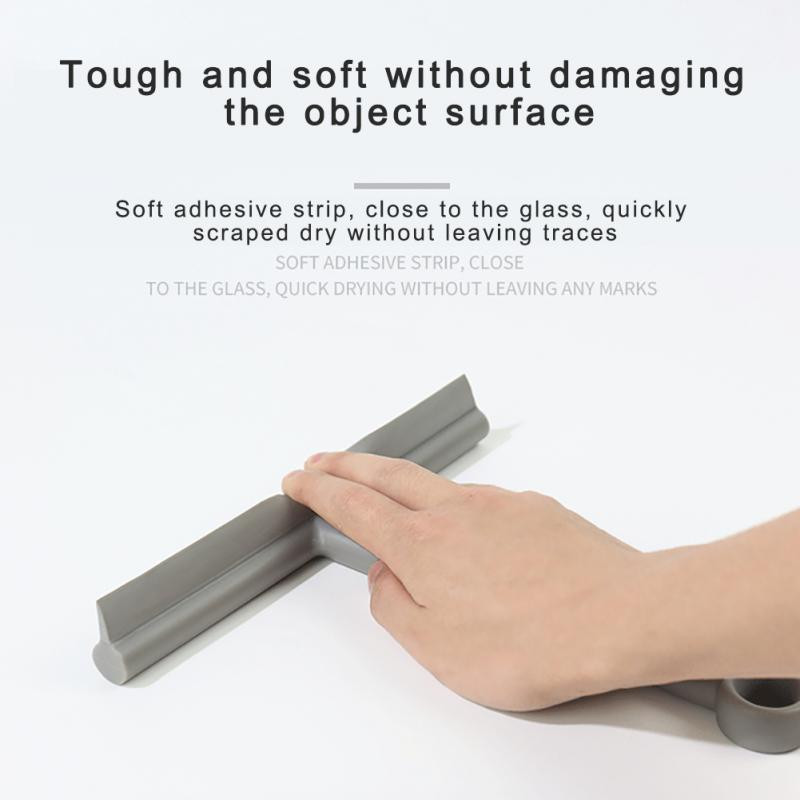 Curățare ștergător de pete de apă cu mâner lung Ventuță de sticlă Racletă de duș Stergator de oglinzi Stergator de geamuri de masina Stergator de geamuri de bucatarie Perie de ferestre