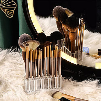 26 υποδοχές Clear Acrylic Tool Makeup Storage Organizer Κουτί πινέλα μακιγιάζ Θήκη μακιγιάζ Θήκη μακιγιάζ Eyeliner Lip Liner Holder Organizer