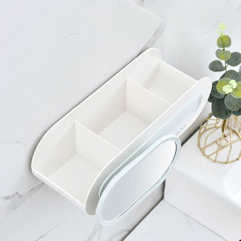 Suport de depozitare multifuncțional pentru produse cosmetice Accesorii de baie montate pe perete Raft de depozitare Suport portabil rafinat pentru organizator de machiaj