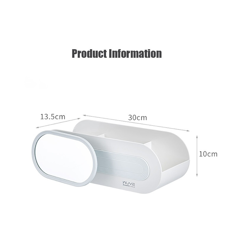 Suport de depozitare multifuncțional pentru produse cosmetice Accesorii de baie montate pe perete Raft de depozitare Suport portabil rafinat pentru organizator de machiaj