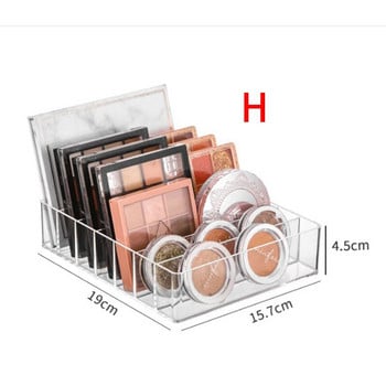 7 πλέγματα Διαφανές ακρυλικό Eyeshadow Compact Organizer Συρτάρι Οργάνωση Divider Μακιγιάζ Slot Storage Box Clear Cosmetics Case