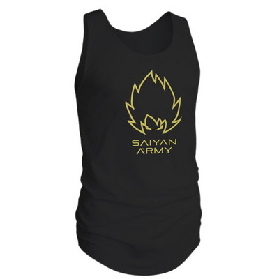 Muška sportska majica bez rukava od brzosušeće tkanine sa natpisom