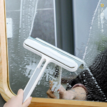 Чистачка за стъкло на прозорец Двустранна стъргалка за под Домашна стъргалка за автомобилно стъкло Чистачка за почистване на огледало за баня Домашен инструмент за почистване