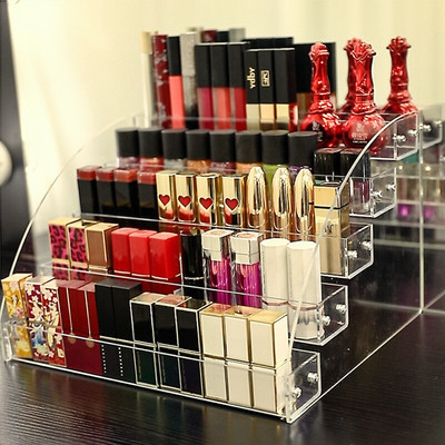 2-7 στρώσεις Makeup Organizer Βερνίκι νυχιών Βάση κραγιόν θήκης θήκης Εργαλείο οργάνωσης καλλυντικών