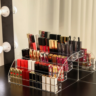 2-7 στρώσεις Makeup Organizer Βερνίκι νυχιών Βάση κραγιόν θήκης θήκης Εργαλείο οργάνωσης καλλυντικών
