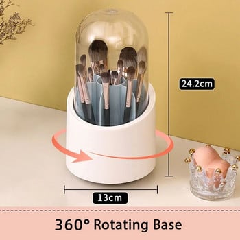 Въртяща се основа Прахоустойчива четка за грим Кутии за съхранение Кутии за козметични четки Тръбни кутии Калъфи за органайзери Държач Дисплей Спалня Жени Подаръци