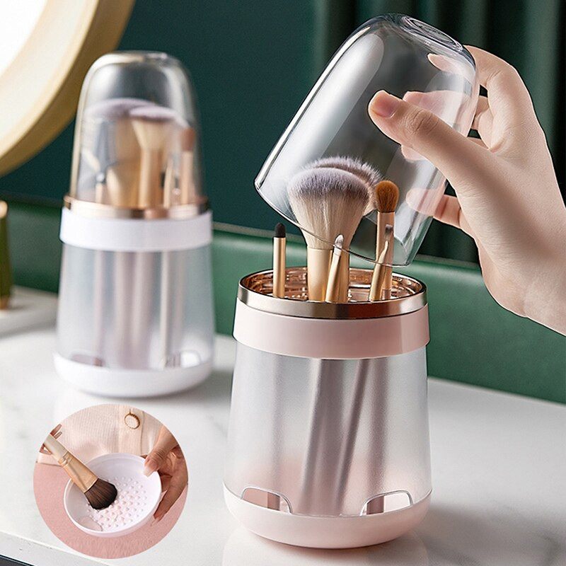 Organizer πινέλου μακιγιάζ για οργανώσεις καλλυντικών μακιγιάζ Στρογγυλή θήκη για στυλό Κραγιόν Κουτί αποθήκευσης μολυβιού Βερνίκι νυχιών