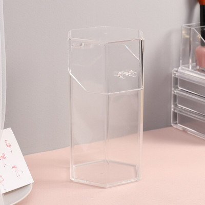 Suport perie de machiaj Organizator pentru machiaj Suport cosmetic acrilic Ruj creion Recipient de depozitare Cutie de depozitare transparentă