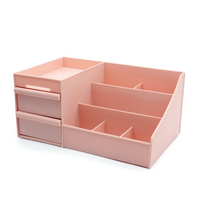 WBBOOMING Cutie de depozitare cosmetice Sertar Masă de toaletă din plastic pentru machiaj Raft pentru îngrijirea pielii Organizator pentru casă Container pentru bijuterii