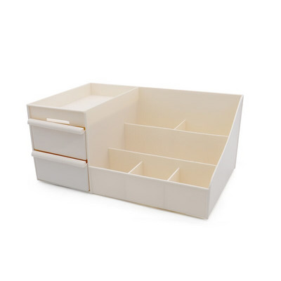 WBBOOMING Cutie de depozitare cosmetice Sertar Masă de toaletă din plastic pentru machiaj Raft pentru îngrijirea pielii Organizator pentru casă Container pentru bijuterii