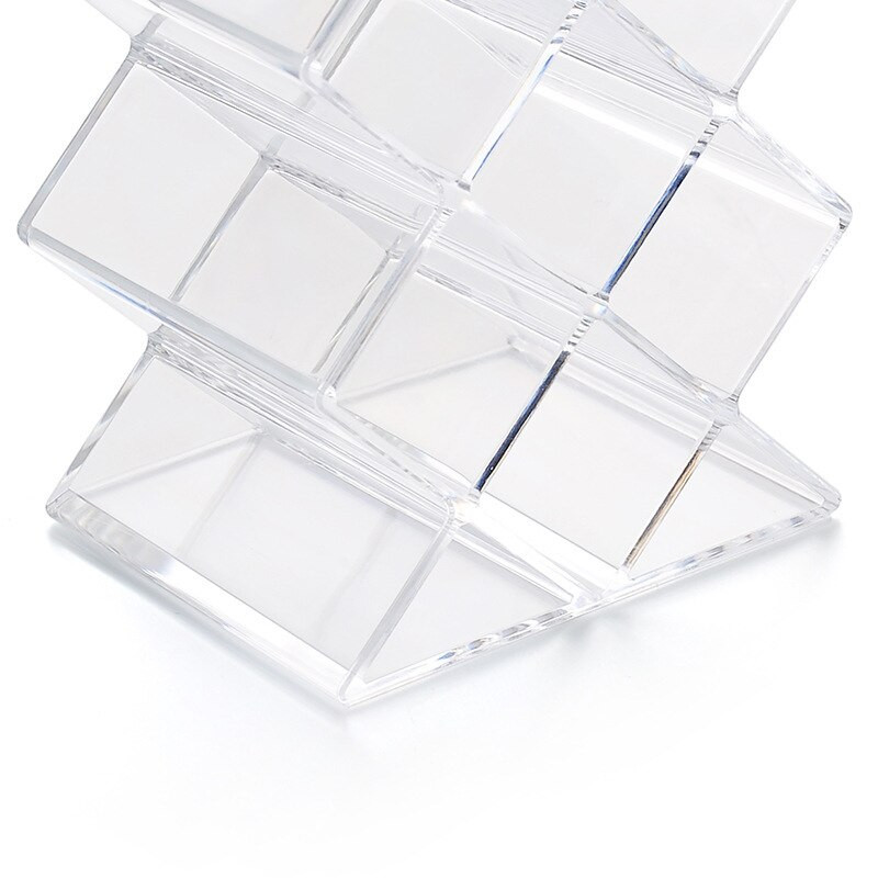 WBBOOMING Vertical 16 Grids Storage Box Επιτραπέζιο φινίρισμα Διαφανές ακρυλικό κουτί κραγιόν Οθόνη ράφι και οργάνωση