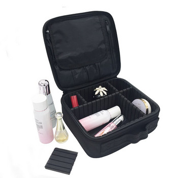 Αδιάβροχη Oxford Makeup Organizer Κουτί αποθήκευσης Αποσπώμενη φερμουάρ πολλαπλών στρώσεων Beautician Cosmetic Boiletries Θήκη βαλίτσας