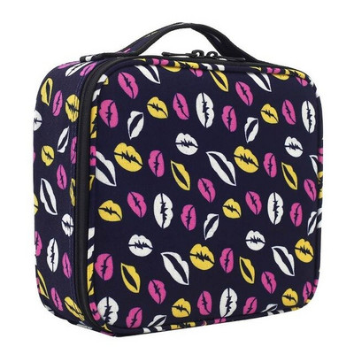 Organizator Oxford impermeabil pentru machiaj Cutie de depozitare cu mai multe straturi, detașabilă, cu fermoar, pentru cosmetică, pentru articole de toaletă, Suport pentru valiză