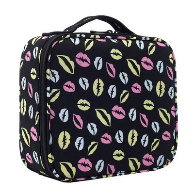 Organizator Oxford impermeabil pentru machiaj Cutie de depozitare cu mai multe straturi, detașabilă, cu fermoar, pentru cosmetică, pentru articole de toaletă, Suport pentru valiză