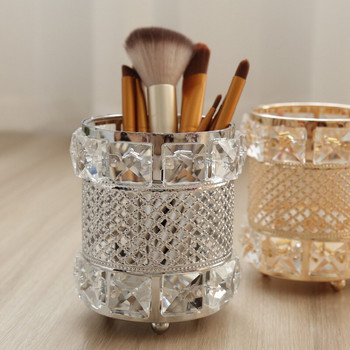 Europe Crystal πινέλο μακιγιάζ Θήκη για στυλό αποθήκευσης σωλήνας κοσμήματα κραγιόν μολύβι φρυδιών κουτί αποθήκευσης καλλυντικών μακιγιάζ