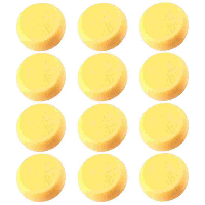 12Pcs Round Sponges Synthetic Practical Circle Sponges Small Sponges Yellow Sponges for Painting Pottery Cleaning Kitchen Tools