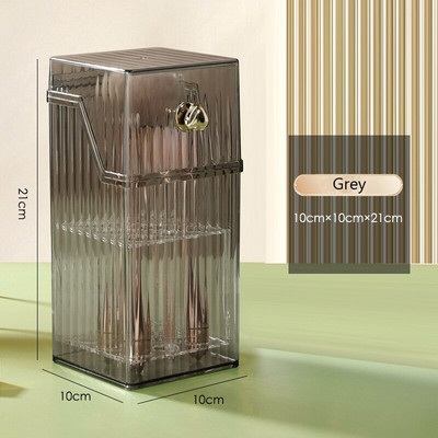 Πλαστική βάση για πινέλο μακιγιάζ Πολυτελής καλλυντική βούρτσα αποθήκευσης φυσίγγιο χωρίς σκόνη Πινέλο αποθήκευσης φυσίγγιο καλλυντικό κάδος