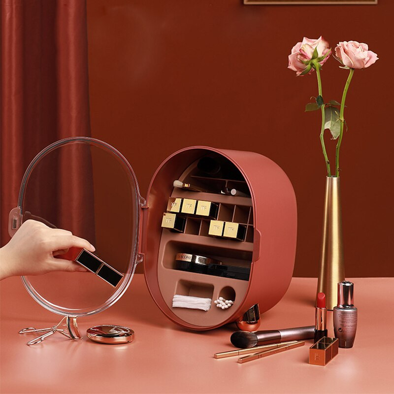 2022 New Creative Lipstick Holter Makeup Organizer Cosmetic Storage Box Μολύβι φρυδιών Lip Gloss Container Επιτραπέζια βάση οθόνης