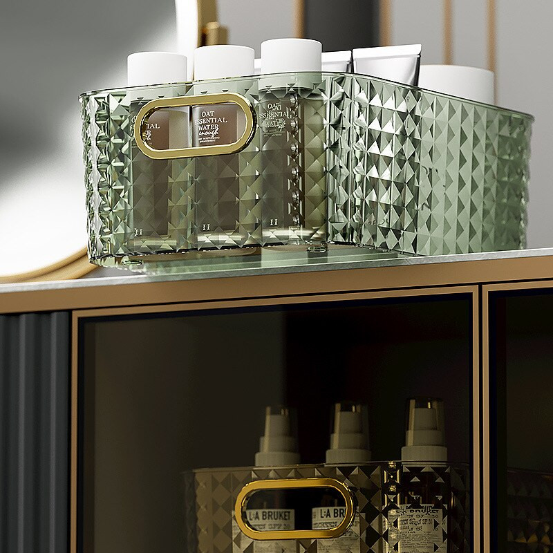 Kosmetikos akrilo laikymo makiažo laikiklis papuošalams lūpų dažų laikiklis Sluoksniuotas darbastalio akrilo kosmetikos įvairių daiktų laikymo dėžutė