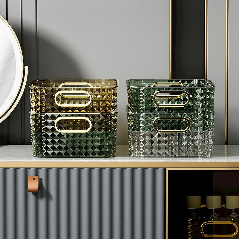 Kosmetikos akrilo laikymo makiažo laikiklis papuošalams lūpų dažų laikiklis Sluoksniuotas darbastalio akrilo kosmetikos įvairių daiktų laikymo dėžutė